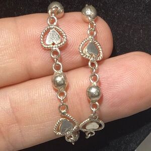 ANN Beautiful Sterling 925 Silver Heart Bracelet